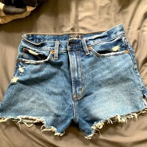 A&F cutoff denim shorts